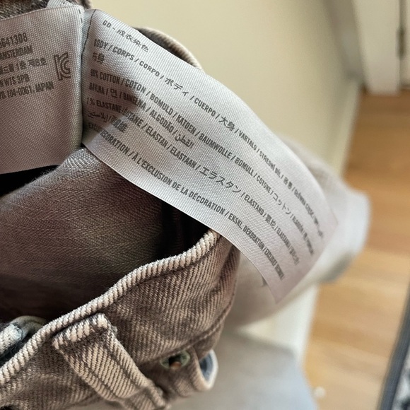 Abercrombie & Fitch 90s Straight Ultra High Rise - Grey - Size 4/27 Curve Love - Picture 9 of 9